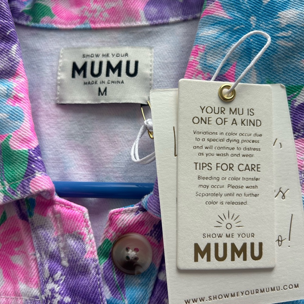 Show Me Your MuMu Pink Lavender Floral Short Romper - Picture 2 of 3